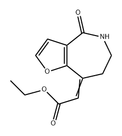 Acetic acid, 2-(4,5,6,7-tetrahydro-4-oxo-8H-furo[3,2-c]azepin-8-ylidene)-, ethyl ester Struktur