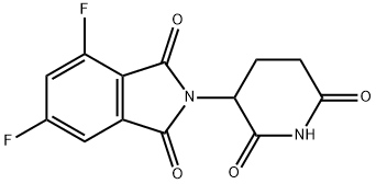 2-(2,6-二氧哌啶-3-基)-4,6-二氟异吲哚啉-1,3-二酮, 2713422-06-9, 结构式