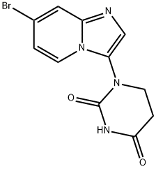 2,4(1H,3H)-Pyrimidinedione, 1-(7-bromoimidazo[1,2-a]pyridin-3-yl)dihydro- Struktur