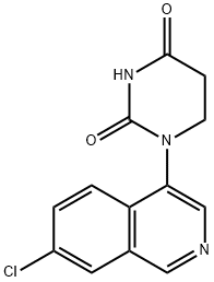 2,4(1H,3H)-Pyrimidinedione, 1-(7-chloro-4-isoquinolinyl)dihydro- 结构式