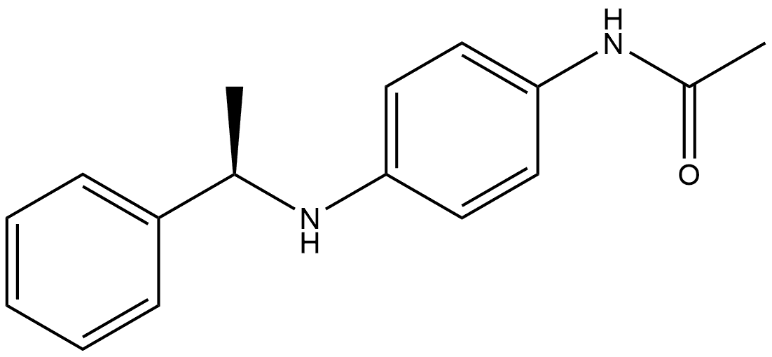 N-[4-[[(1R)-1-Phenylethyl]amino]phenyl]acetamide 化学構造式
