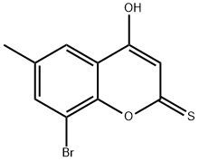 2H-1-Benzopyran-2-thione, 8-bromo-4-hydroxy-6-methyl- Struktur