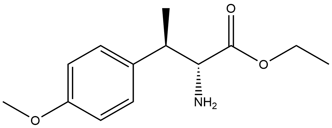 rel-(3S, 4S)2-Amino-3-(4-methoxy-phenyl)-butyric acid ethyl ester Struktur