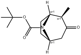 rel-(1S,2S,5R)-8-Boc-2-methyl-3-oxo-8-aza-bicyclo[3.2.1]octane Structure