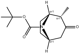 rel-(1S,2R,5R)-8-Boc-2-methyl-3-oxo-8-aza-bicyclo[3.2.1]octane Structure