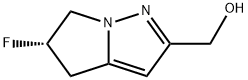 4H-Pyrrolo[1,2-b]pyrazole-2-methanol, 5-fluoro-5,6-dihydro-, (5S)- Struktur