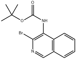 3-bromo-4-tert-butyloxycarbonylaminoisoquinoline Struktur