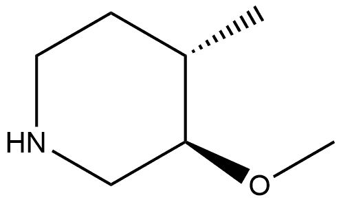 (3R,4S)-3-Methoxy-4-methylpiperidine Structure