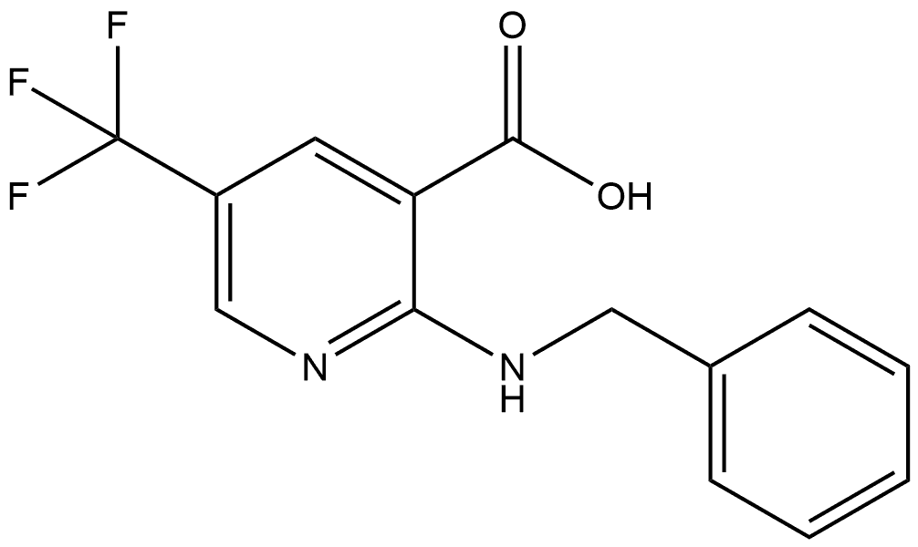 2-[(Phenylmethyl)amino]-5-(trifluoromethyl)-3-pyridinecarboxylic acid Structure