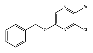 Pyrazine, 2-bromo-3-chloro-5-(phenylmethoxy)- Structure
