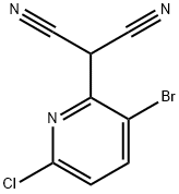 2-(3-Bromo-6-chloro-2-pyridinyl)propanedinitrile 化学構造式