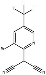 2-[3-Bromo-5-(trifluoromethyl)-2-pyridinyl]propanedinitrile Structure