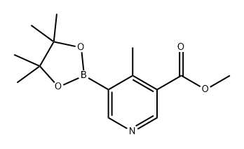 3-Pyridinecarboxylic acid, 4-methyl-5-(4,4,5,5-tetramethyl-1,3,2-dioxaborolan-2-yl)-, methyl ester|4-甲基-5-(4,4,5,5-四甲基-1,3,2-二氧苯甲酸-2-基)烟酸甲酯