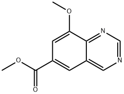 6-Quinazolinecarboxylic acid, 8-methoxy-, methyl ester Structure