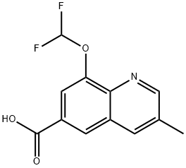 6-Quinolinecarboxylic acid, 8-(difluoromethoxy)-3-methyl- Structure