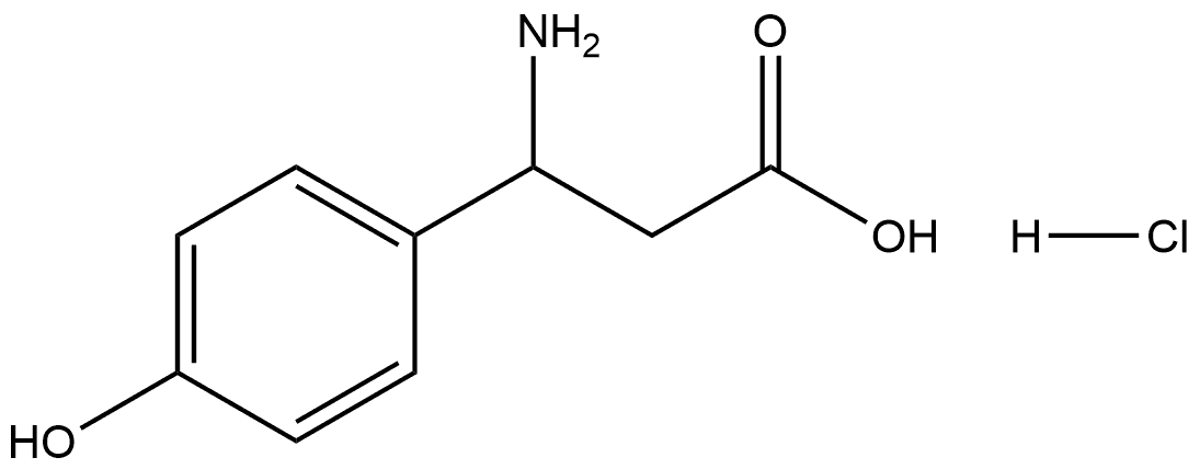 3-Amino-3-(4-hydroxy-phenyl)-propionic?acid  hydrochloride 结构式