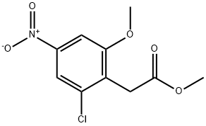 Methyl 2-chloro-6-methoxy-4-nitrobenzeneacetate Struktur