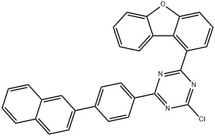 1,3,5-Triazine, 2-chloro-4-(1-dibenzofuranyl)-6-[4-(2-naphthalenyl)phenyl]- Struktur