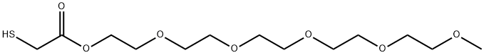 Acetic acid, 2-mercapto-, 3,6,9,12,15-pentaoxahexadec-1-yl ester Structure