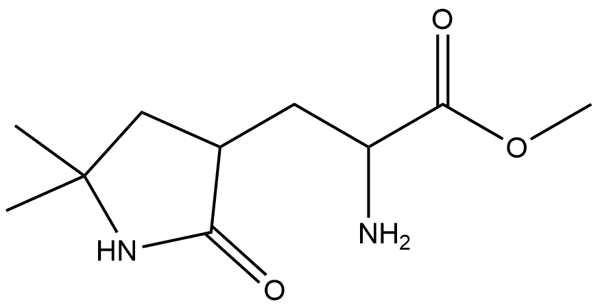 Methyl α-amino-5,5-dimethyl-2-oxo-3-pyrrolidinepropanoate Struktur