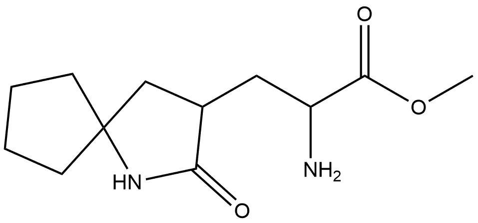 Methyl α-amino-2-oxo-1-azaspiro[4.4]nonane-3-propanoate Structure