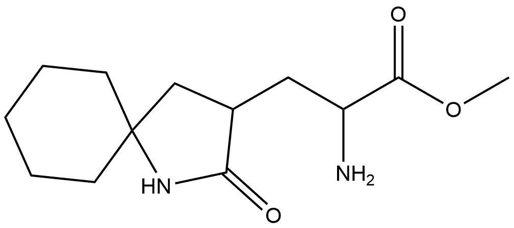 Methyl α-amino-2-oxo-1-azaspiro[4.5]decane-3-propanoate Struktur