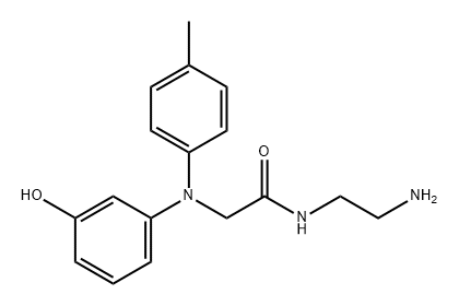 Acetamide, N-(2-aminoethyl)-2-[(3-hydroxyphenyl)(4-methylphenyl)amino]- Struktur
