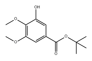 Benzoic acid, 3-hydroxy-4,5-dimethoxy-, 1,1-dimethylethyl ester Struktur