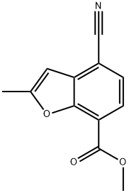 7-Benzofurancarboxylic acid, 4-cyano-2-methyl-, methyl ester|4-氰基-2-甲基-7-苯并呋喃甲酸甲酯