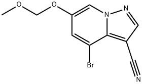 Pyrazolo[1,5-a]pyridine-3-carbonitrile, 4-bromo-6-(methoxymethoxy)-|4-溴-6-(甲氧基甲氧基)吡唑[1,5-A]吡啶-3-腈