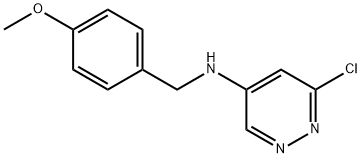 4-Pyridazinamine, 6-chloro-N-[(4-methoxyphenyl)methyl]- 结构式