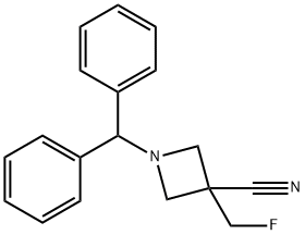 1-(Diphenylmethyl)-3-(fluoromethyl)-3-azetidinecarbonitrile Struktur