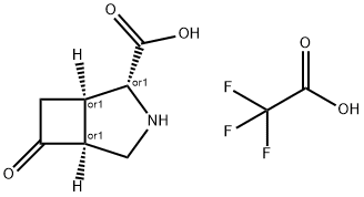 3-Azabicyclo[3.2.0]heptane-2-carboxylic acid, 6-oxo-, (1R,2R,5S)-rel-, 2,2,2-trifluoroacetate (1:1) Structure