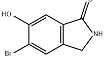 5-溴-6-羟基异吲哚啉-1-酮 结构式