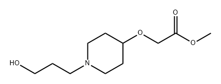 Acetic acid, 2-[[1-(3-hydroxypropyl)-4-piperidinyl]oxy]-, methyl ester 化学構造式