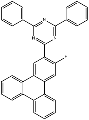 1,3,5-Triazine, 2-(3-fluoro-2-triphenylenyl)-4,6-diphenyl- Structure