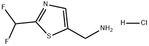 5-Thiazolemethanamine, 2-(difluoromethyl)-, hydrochloride (1:1) Struktur