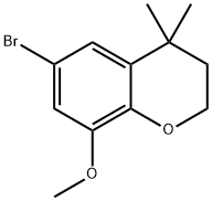 6-Bromo-3,4-dihydro-8-methoxy-4,4-dimethyl-2H-1-benzopyran 化学構造式