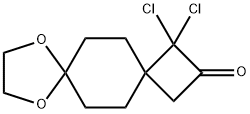 8,11-Dioxadispiro[3.2.4.2]tridecan-2-one, 1,1-dichloro- 化学構造式