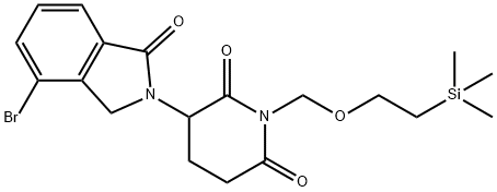 3-(4-溴-1,3-二氢-1-氧代-2H-异吲哚-2-基)-1-[[2-(三甲基硅基)乙氧基]甲基]-2,6-哌啶二酮,2731007-09-1,结构式