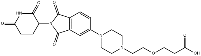 Propanoic acid, 3-[2-[4-[2-(2,6-dioxo-3-piperidinyl)-2,3-dihydro-1,3-dioxo-1H-isoindol-5-yl]-1-piperazinyl]ethoxy]-,2731007-11-5,结构式