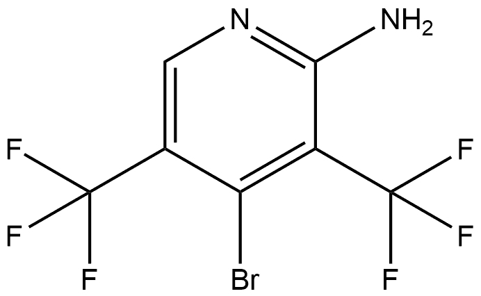 4-bromo-3,5-bis(trifluoromethyl)pyridin-2-amine Struktur