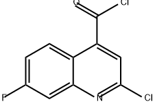 2-chloro-7-fluoroquinoline-4-carbonyl chloride Structure