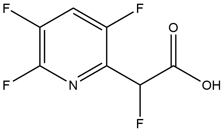 2-氟-2-(3,5,6-三氟吡啶-2-基)乙酸,2731014-36-9,结构式