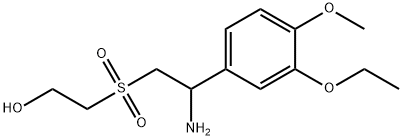 Ethanol, 2-[[2-amino-2-(3-ethoxy-4-methoxyphenyl)ethyl]sulfonyl]- 化学構造式