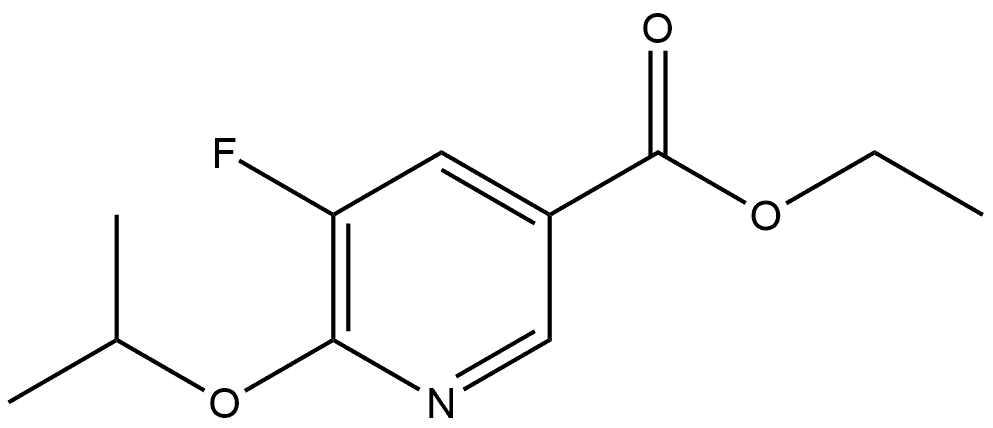 Ethyl 5-fluoro-6-(1-methylethoxy)-3-pyridinecarboxylate Struktur