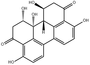 3,10-Perylenedione, 1,2,11,12,12a,12b-hexahydro-1,4,9,12,12a-pentahydroxy-, (1S,12S,12aR,12bS)-,273400-64-9,结构式