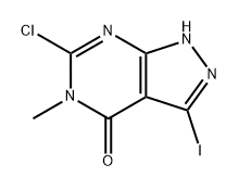 4H-Pyrazolo[3,4-d]pyrimidin-4-one, 6-chloro-1,5-dihydro-3-iodo-5-methyl- Structure
