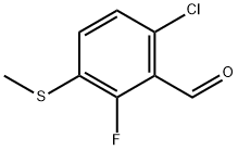 6-Chloro-2-fluoro-3-(methylthio)benzaldehyde,2734779-61-2,结构式