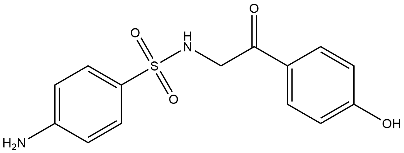 4-amino-N-(2-(4-hydroxyphenyl)-2-oxoethyl)benzenesulfonamide 结构式
